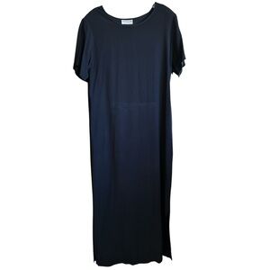 Naturally Yours Black Short Sleeve Maxi Dress Size M